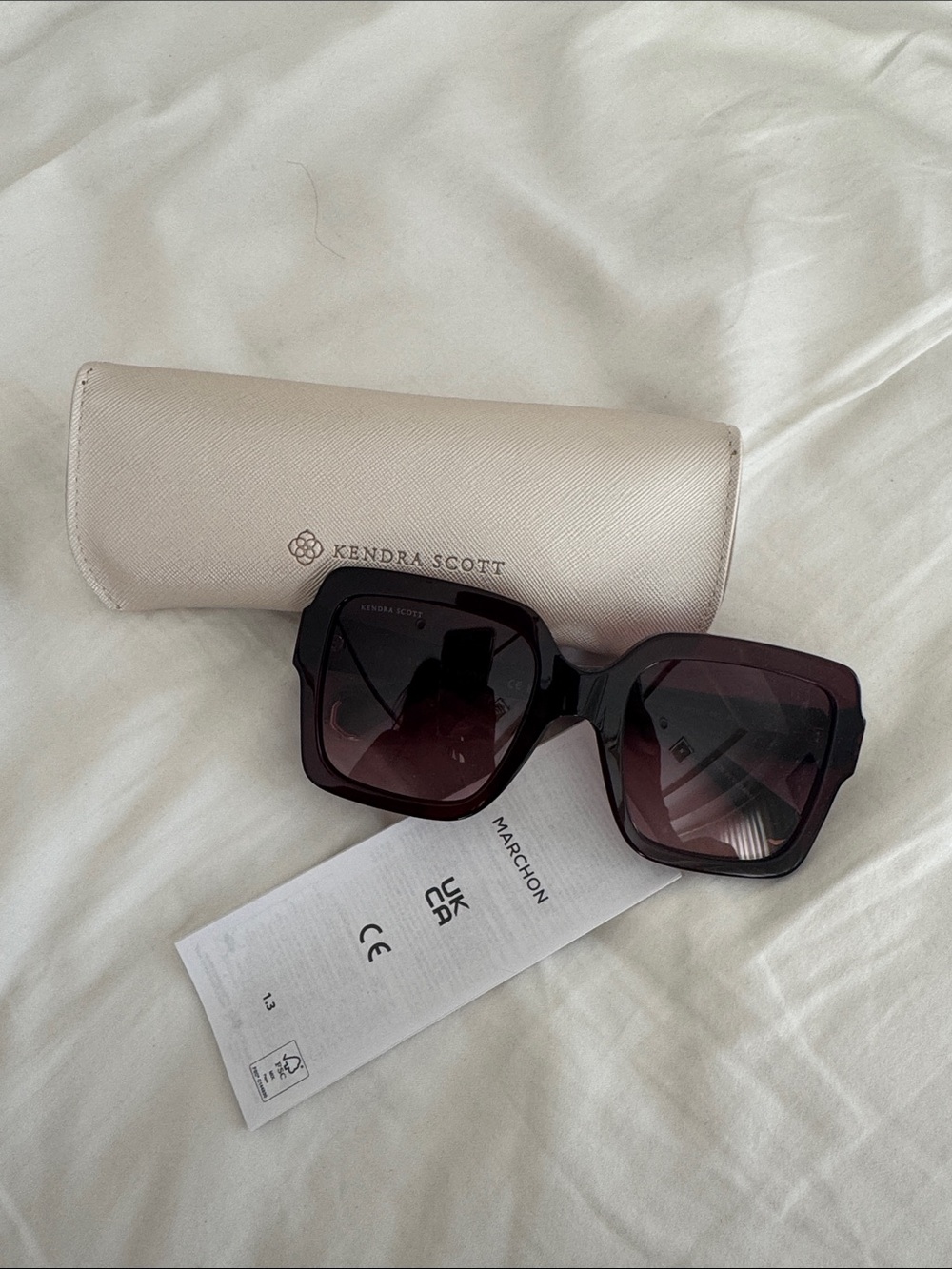 Kendra Scott Oversized Square Sunglasses in Deep Purple Gradient
